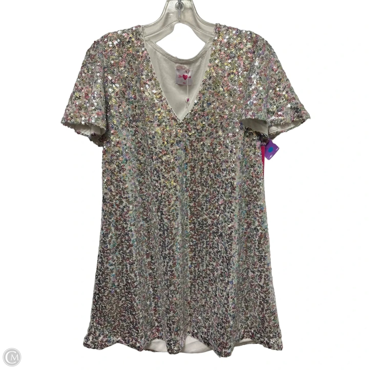 Tunic Short Sleeve By Buddy Love In Silver, Size: S