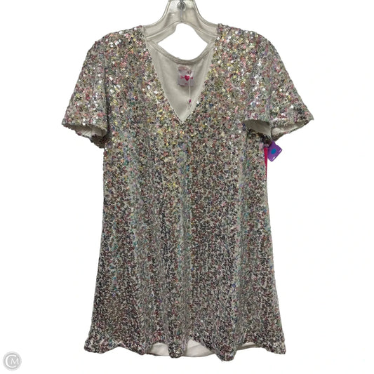 Tunic Short Sleeve By Buddy Love In Silver, Size: S