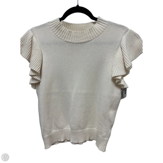 Sweater Short Sleeve By Jodifl In Cream, Size: S