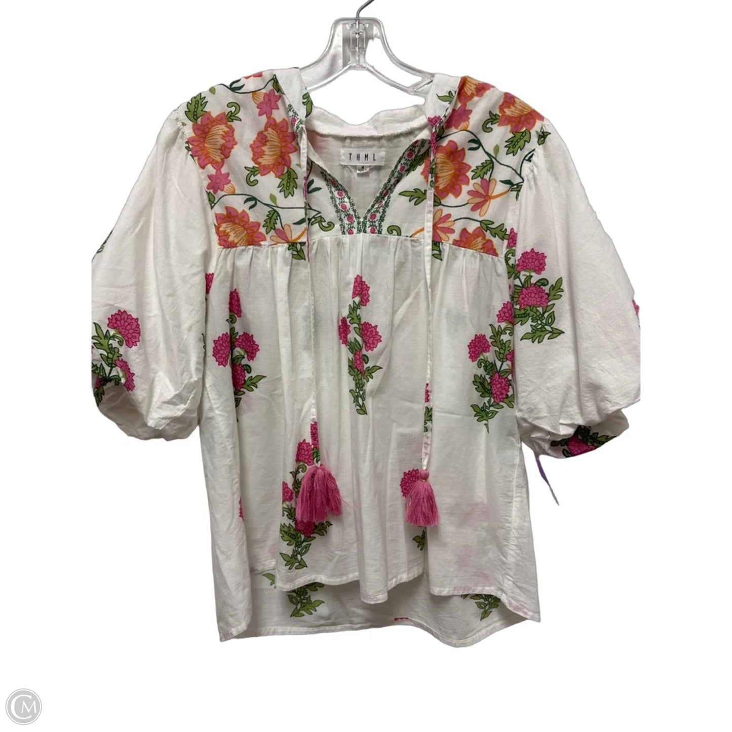 Top Short Sleeve By Thml In Floral Print, Size: Medium