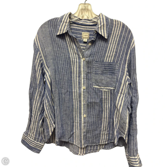 Blouse Long Sleeve By Maeve In Blue, Size: Xs