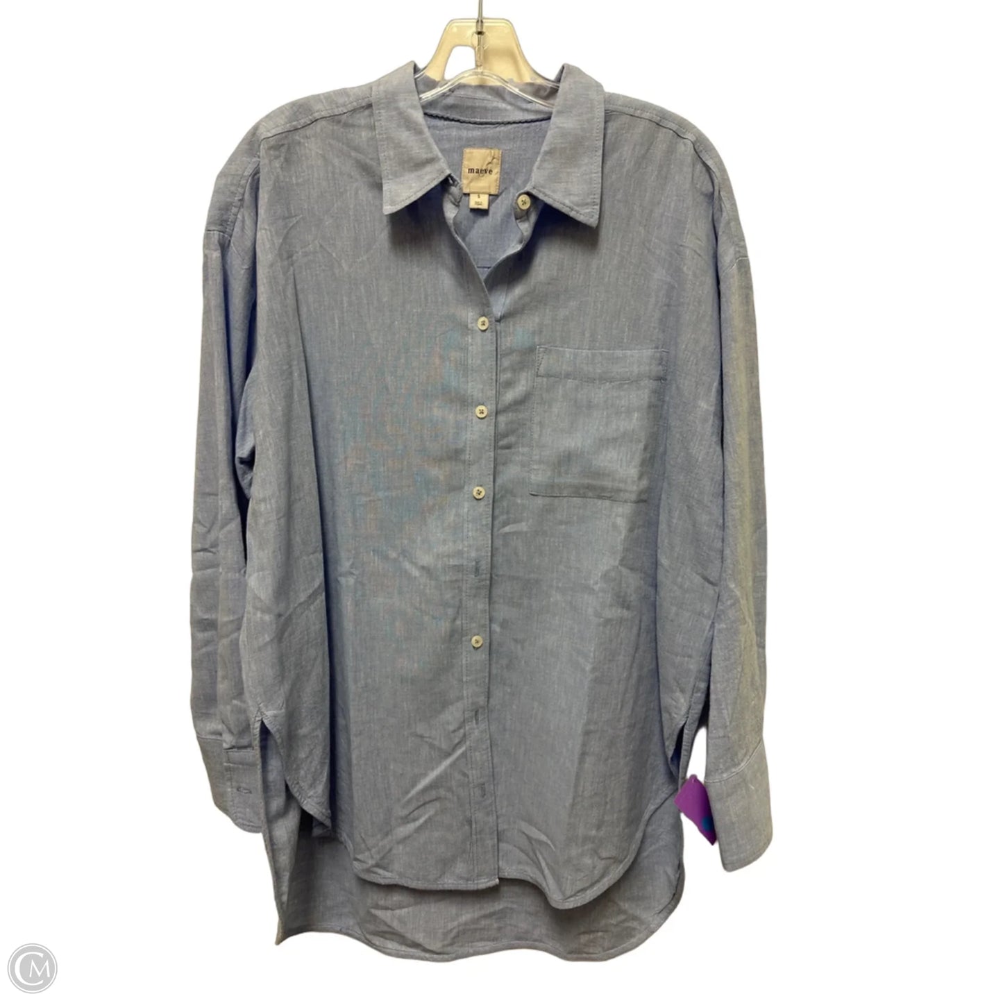 Tunic Long Sleeve By Maeve In Blue, Size: S