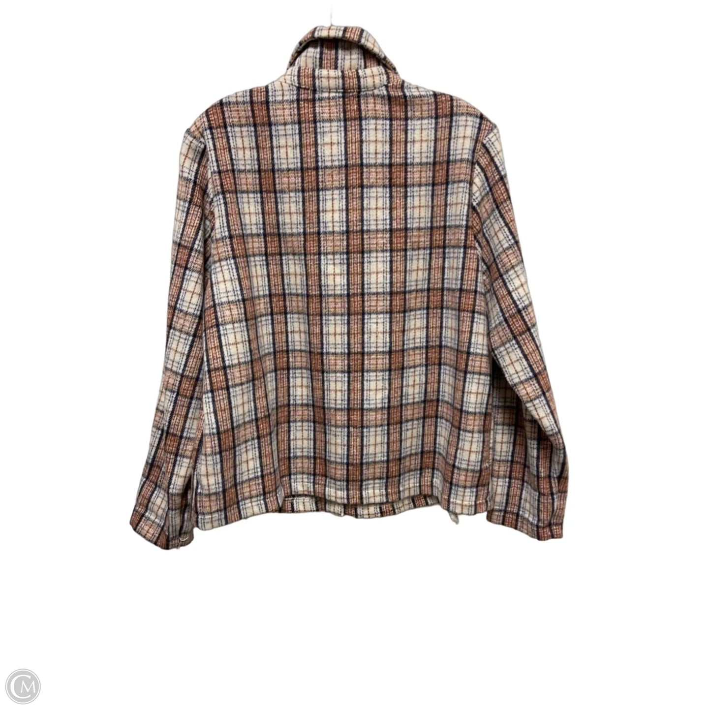 Jacket Shirt By Melloday In Brown, Size: L