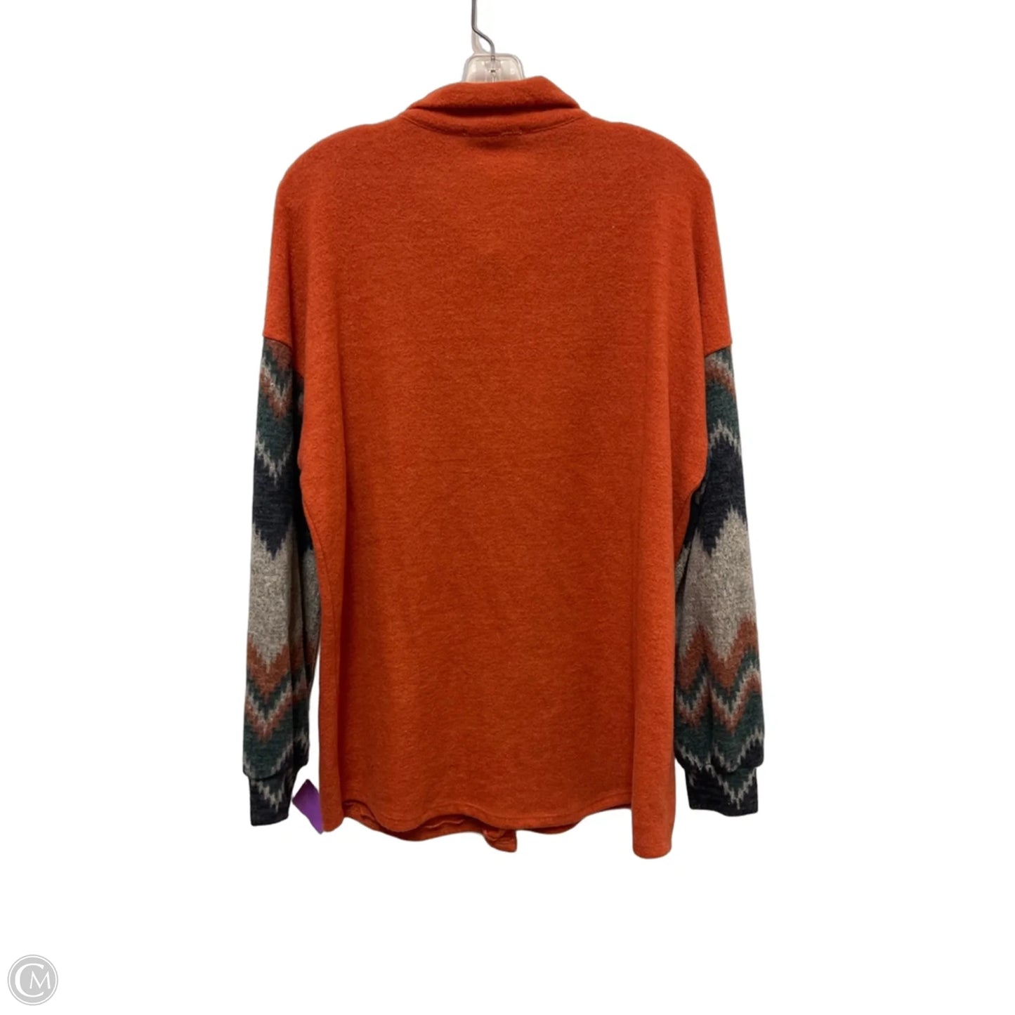 Jacket Shirt By Lovely Melody In Orange, Size: M