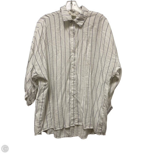 Tunic Long Sleeve By Passport In White, Size: M