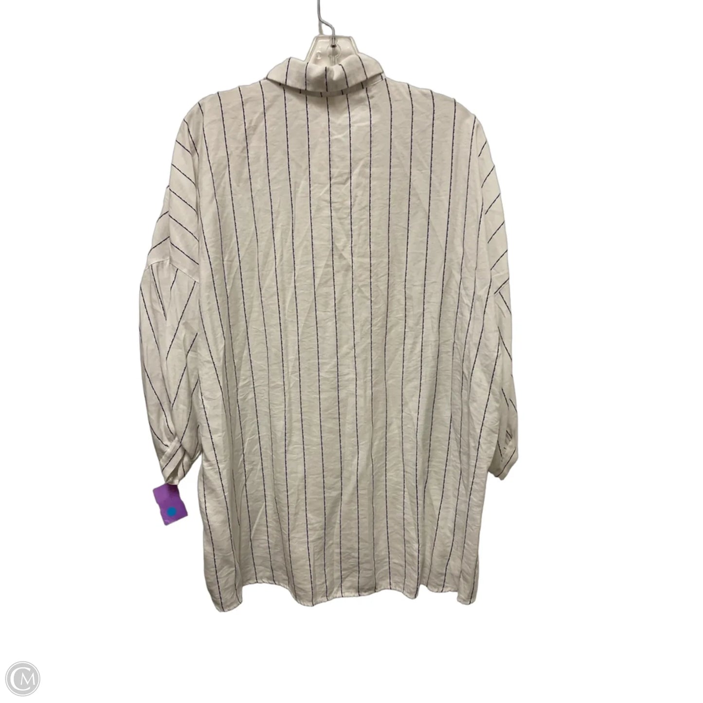 Tunic Long Sleeve By Passport In White, Size: M