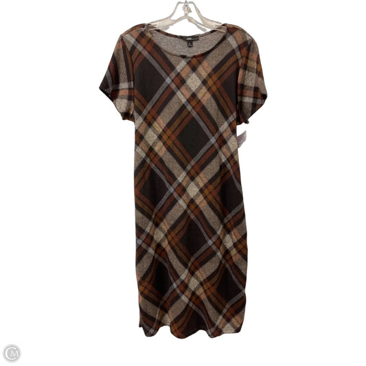 Dress Casual Midi By R And K Originals In Brown, Size: Xl