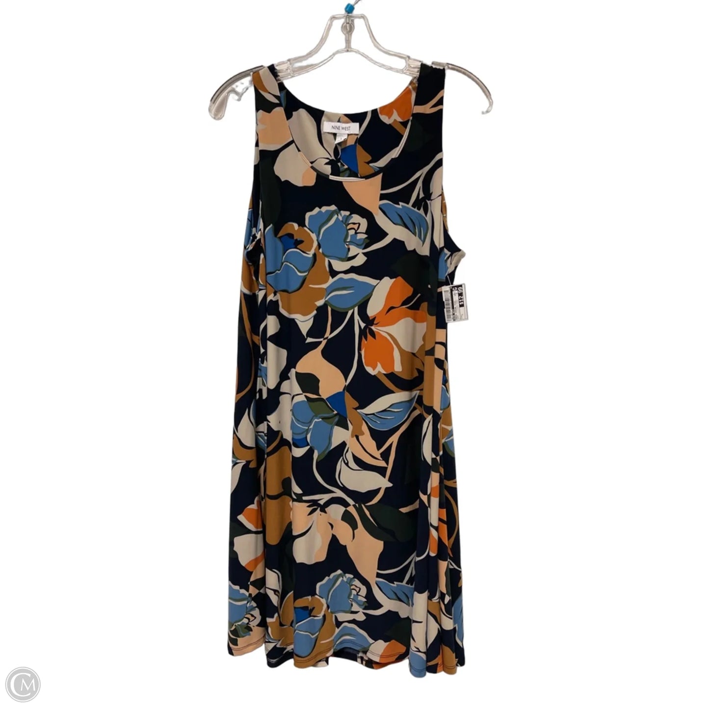 Dress Casual Midi By Nine West In Navy, Size: L