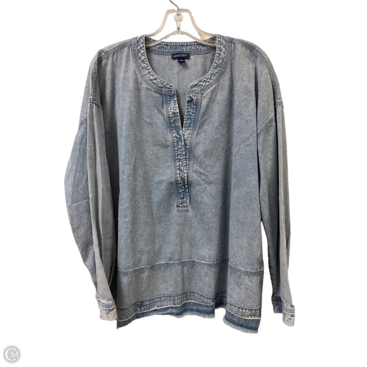 Blouse Long Sleeve By Pure Jill In Blue, Size: L