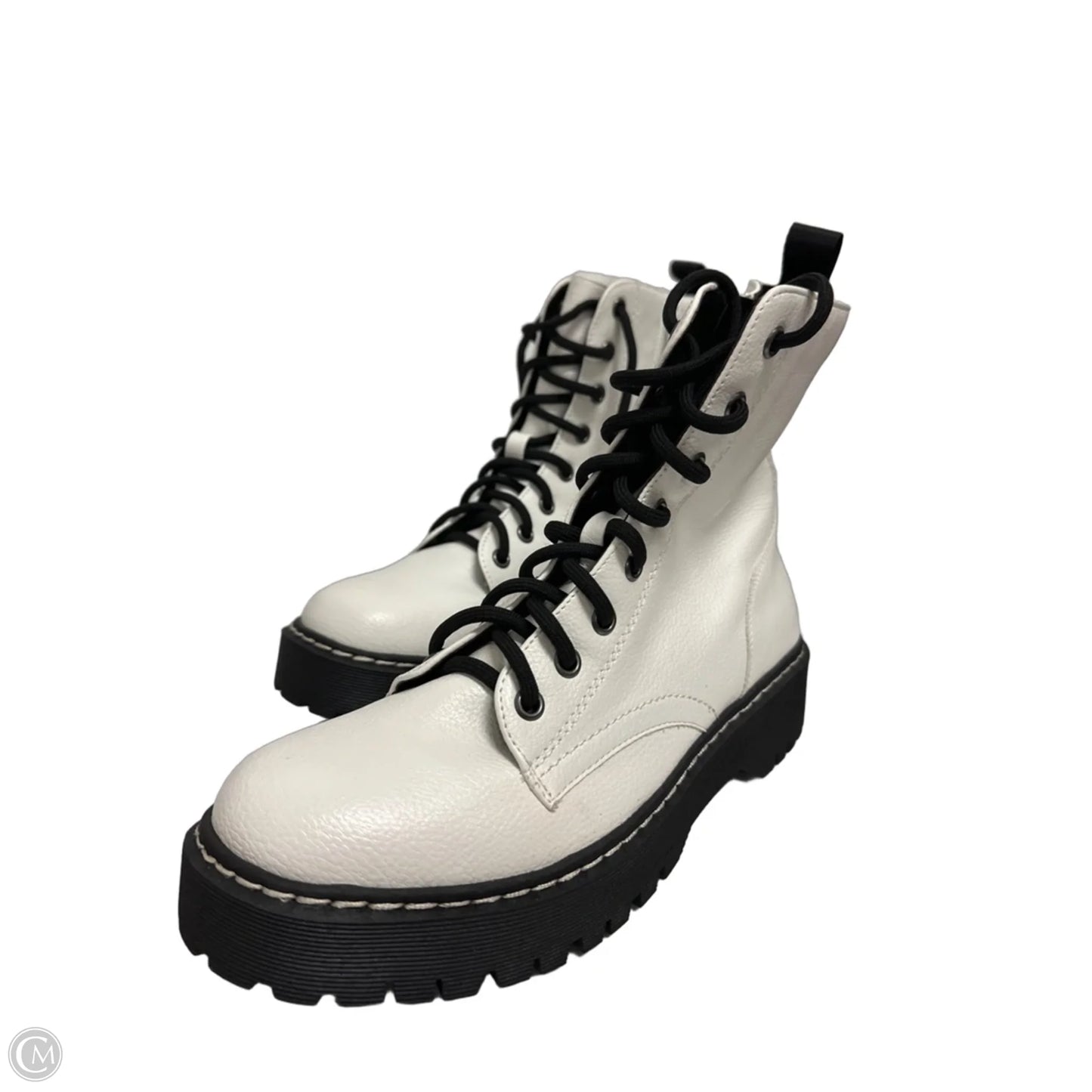 Boots Combat By Mix No 6 In White, Size: 8