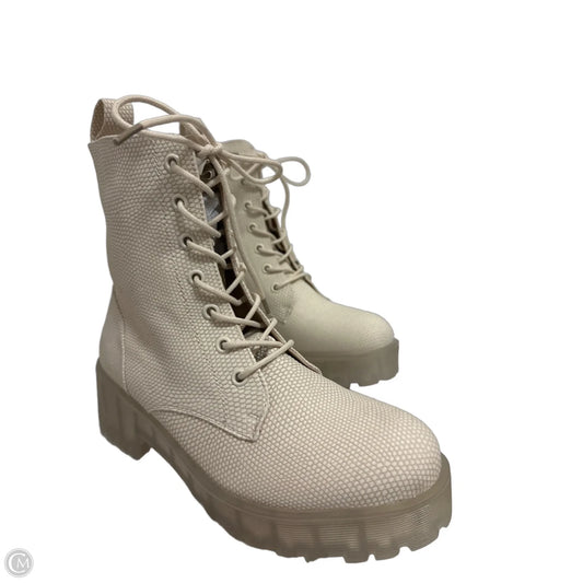 Boots Combat By Dirty Laundry In Cream, Size: 8