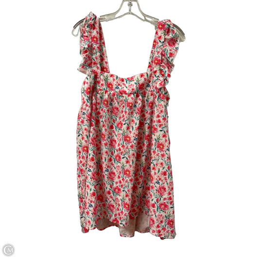 Tunic Sleeveless By Clothes Mentor In Floral Print, Size: Xl
