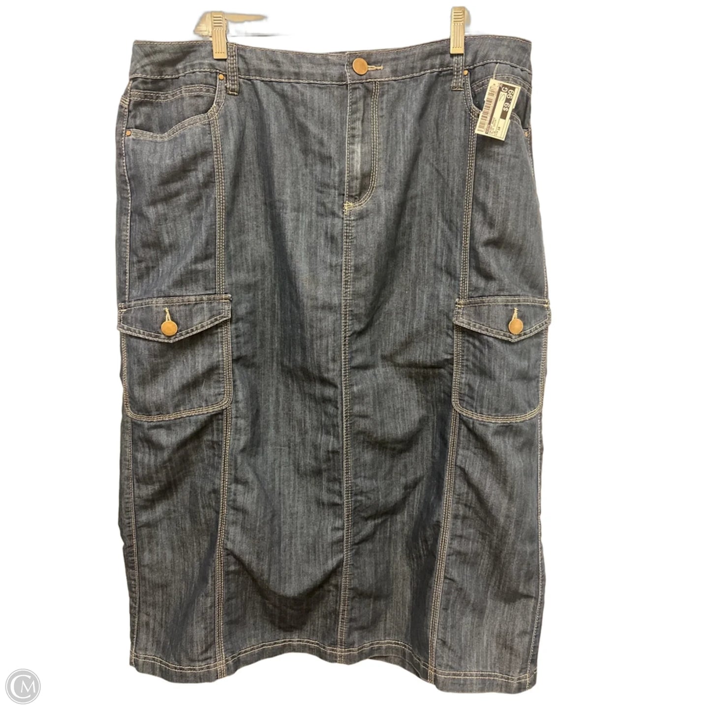 Skirt Maxi By Cato In Blue Denim, Size: 18