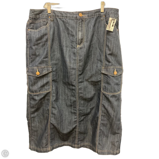 Skirt Maxi By Cato In Blue Denim, Size: 18