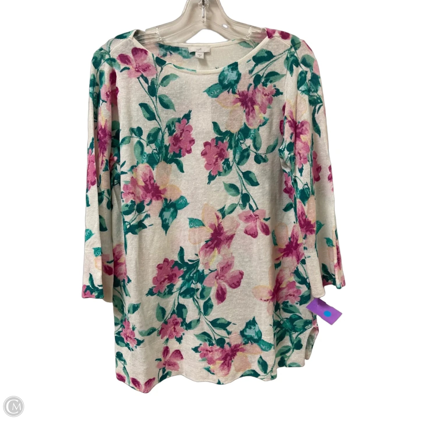 Top Long Sleeve By J. Jill In Floral Print, Size: S