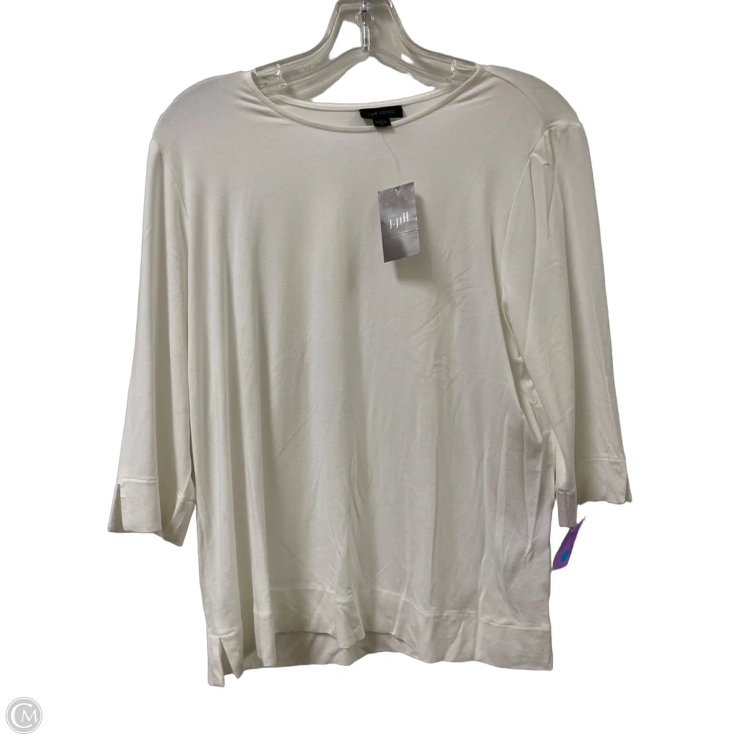 Top Long Sleeve By J. Jill In White, Size: M