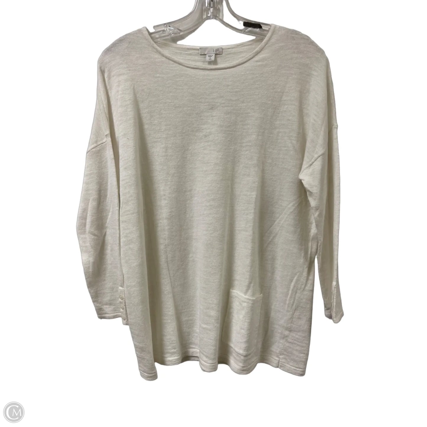 Top Long Sleeve By J. Jill In White, Size: S