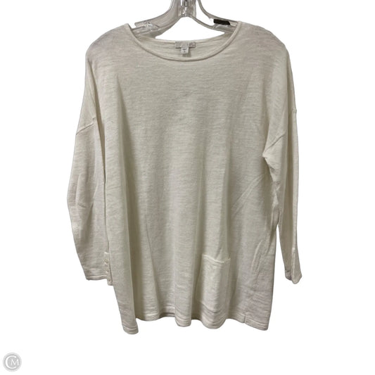Top Long Sleeve By J. Jill In White, Size: S