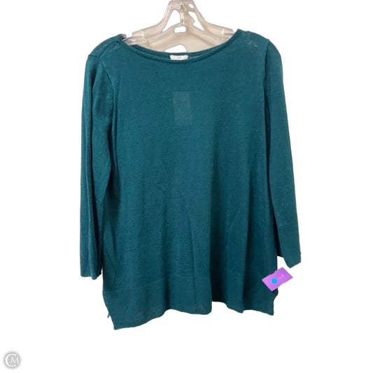 Top Long Sleeve By J. Jill In Teal, Size: M