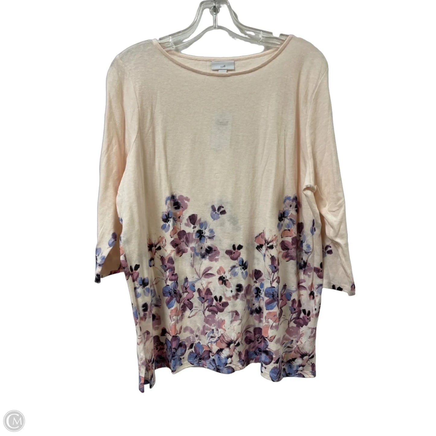Top Long Sleeve By J. Jill In Floral Print, Size: M