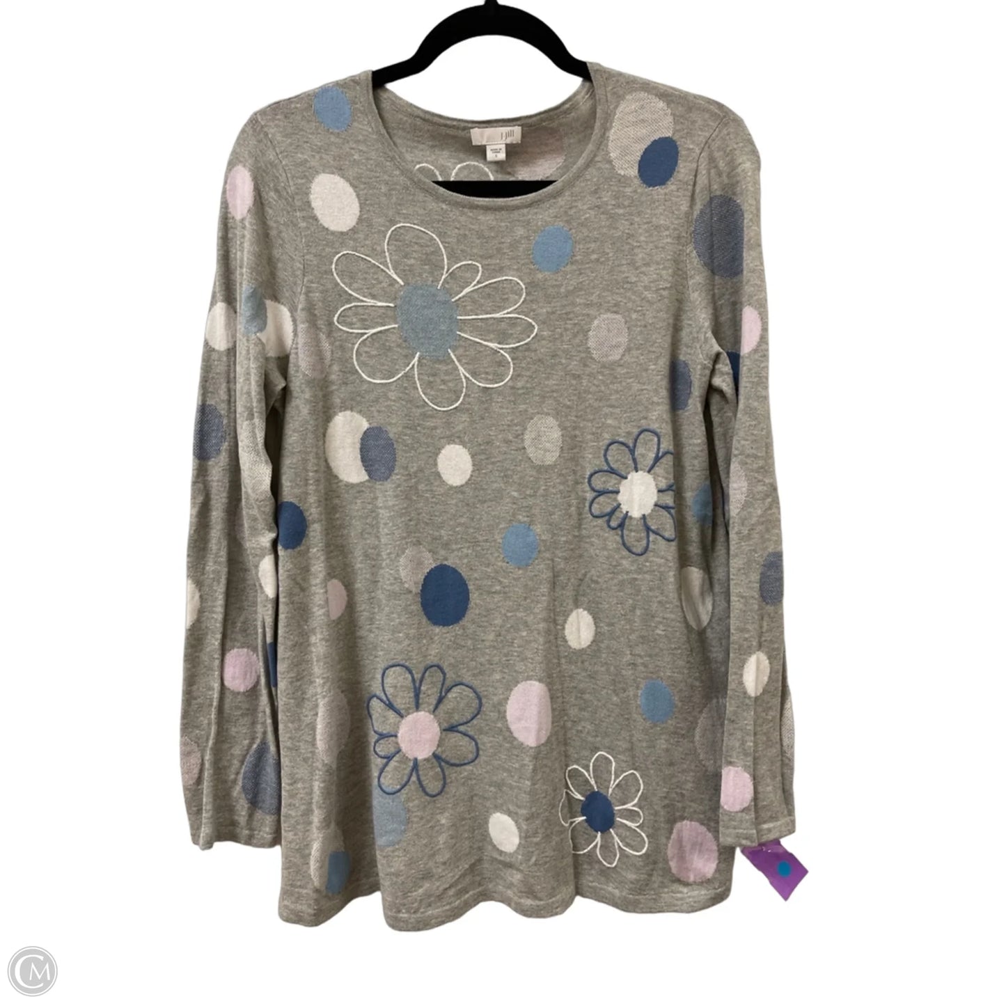 Top Long Sleeve By J. Jill In Grey, Size: S