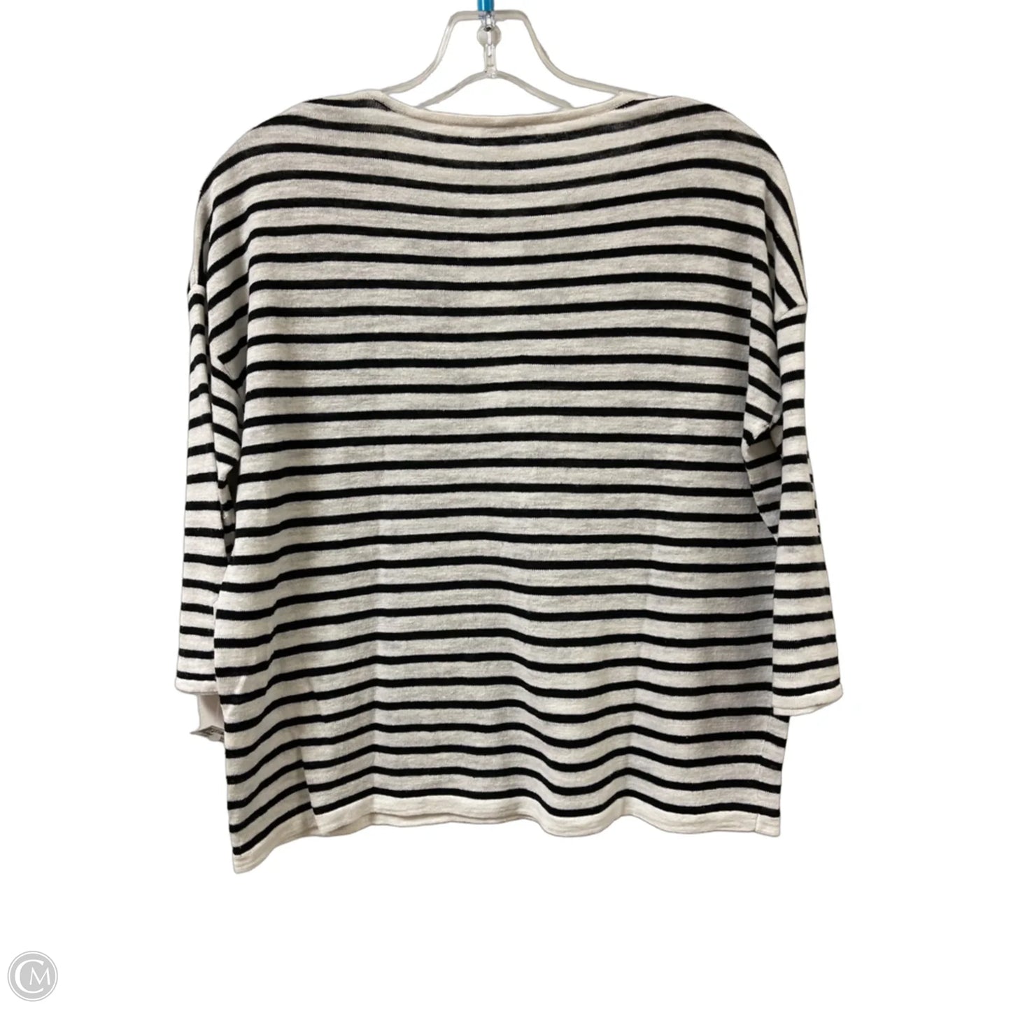 Top Long Sleeve By J. Jill In Black & White, Size: Sp