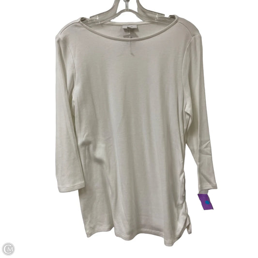 Top Long Sleeve By Pure Jill In White, Size: Mp
