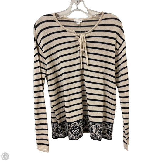 Top Long Sleeve By J. Jill In Cream, Size: S