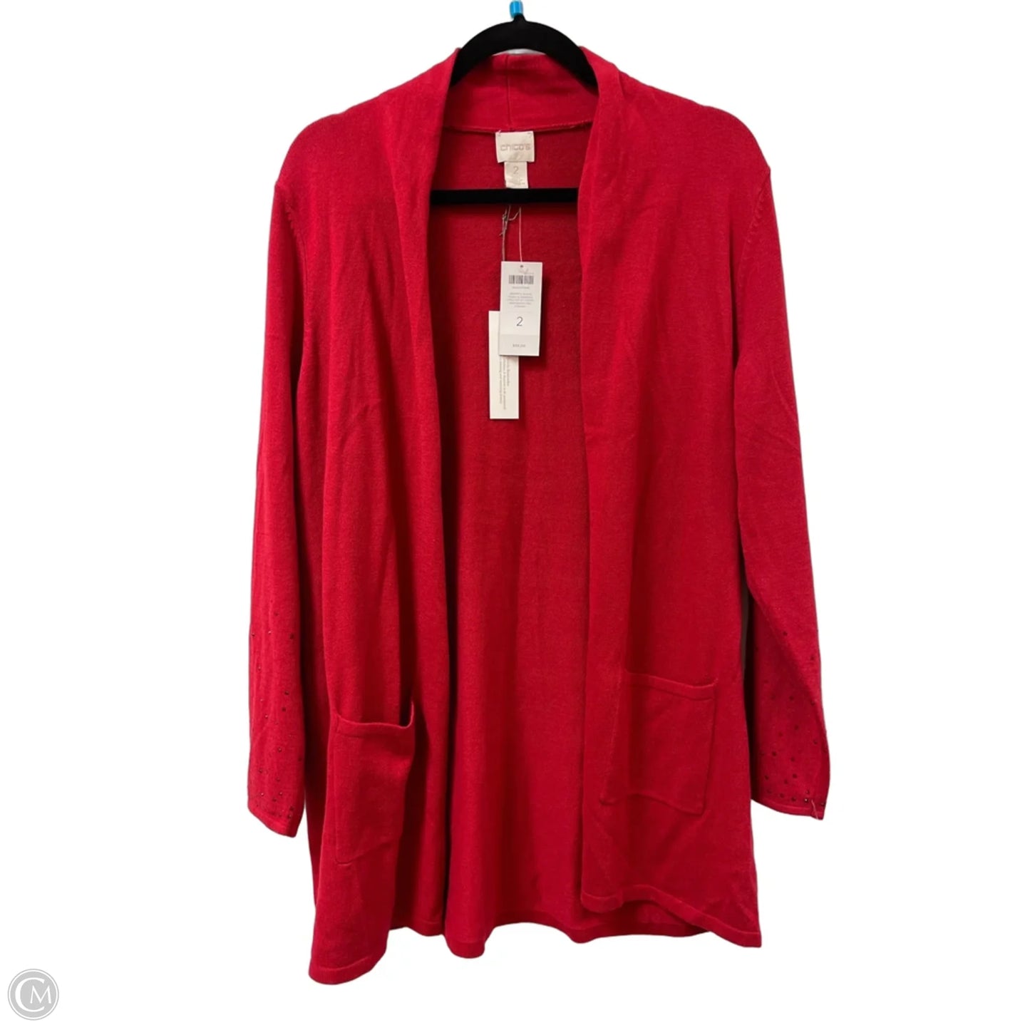 Sweater Cardigan By Chicos In Red, Size: L