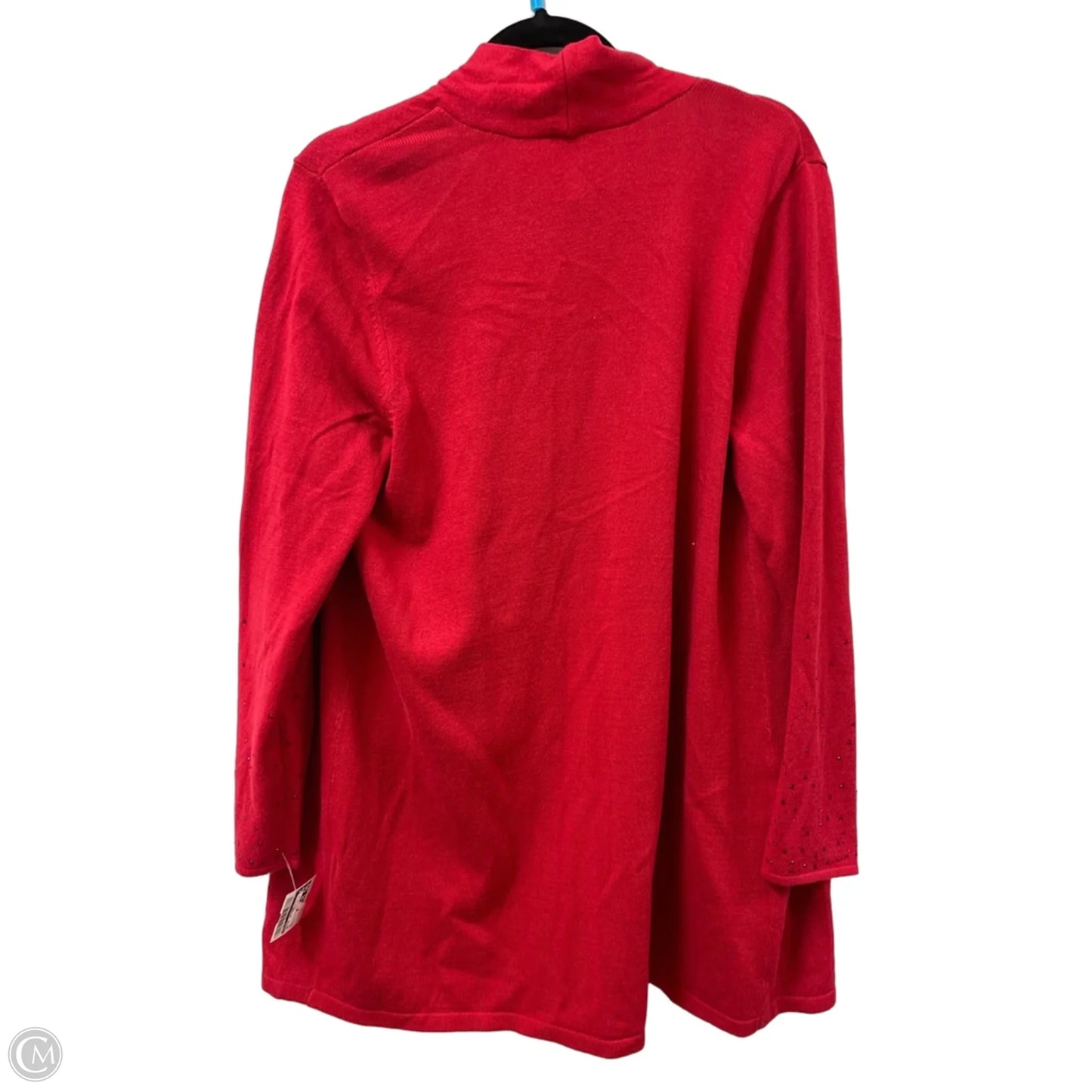 Sweater Cardigan By Chicos In Red, Size: L