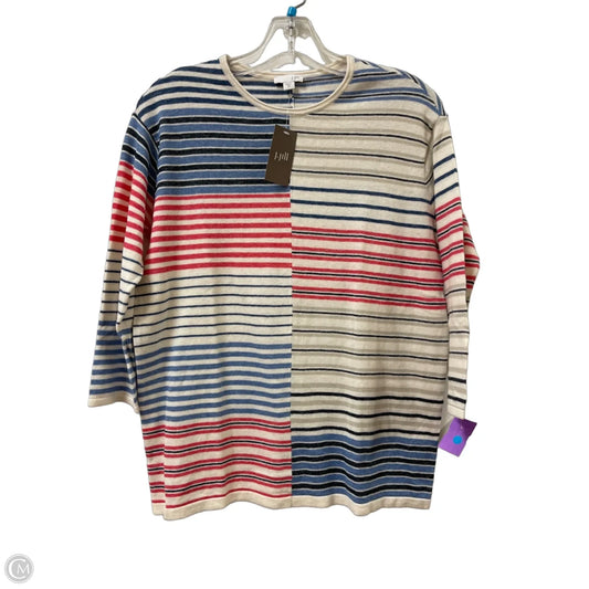 Top Long Sleeve By J. Jill In Blue & Red & White, Size: Xs