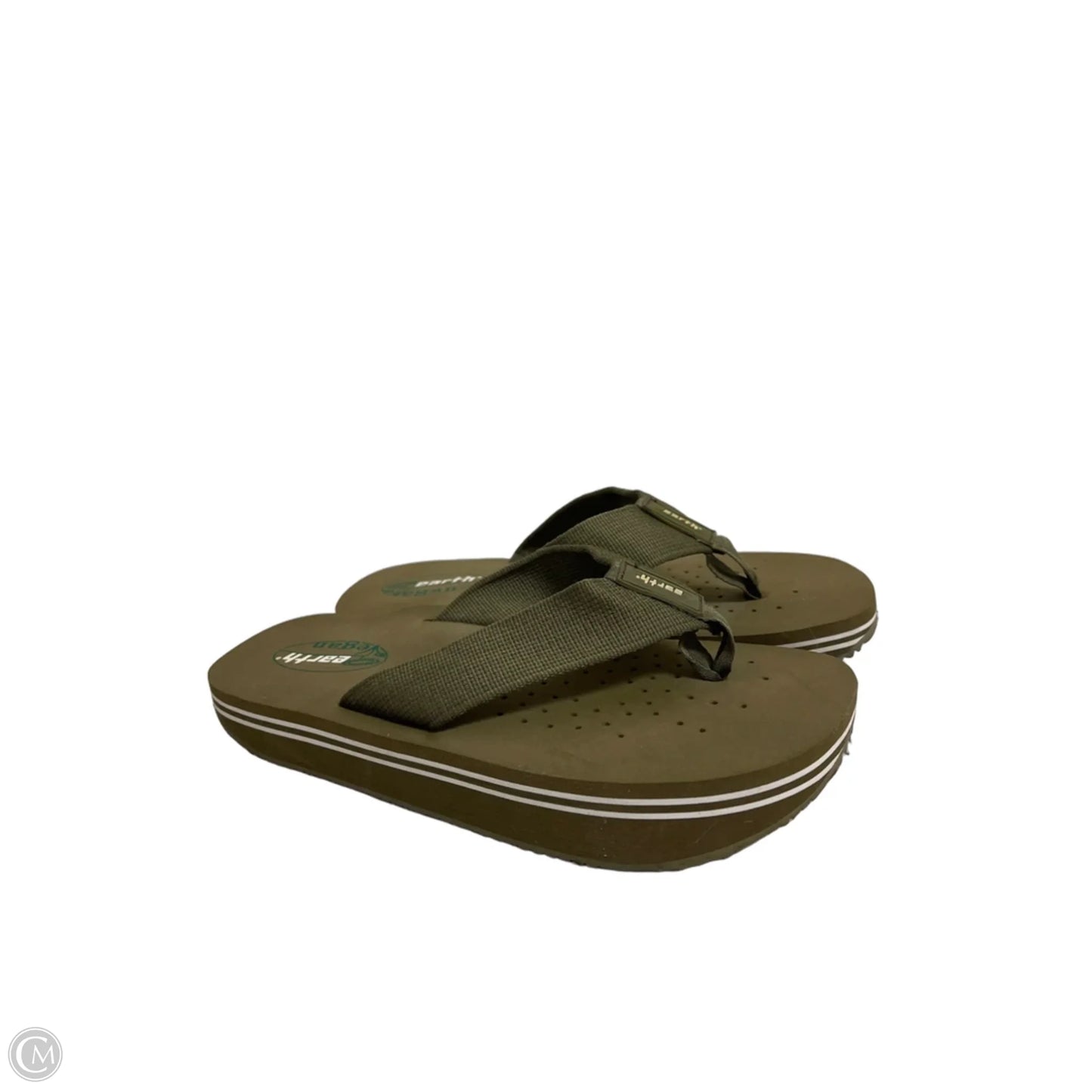 Sandals Flats By Earth In Green, Size: 5