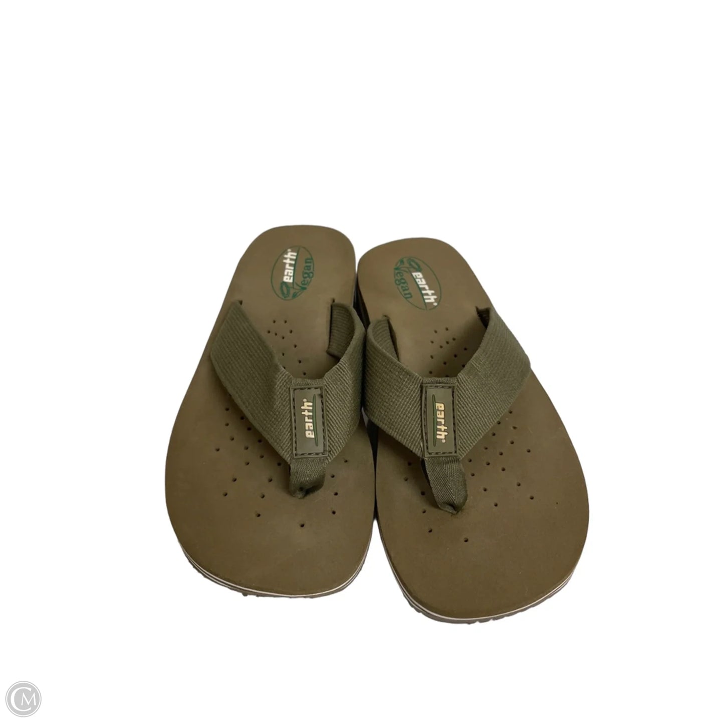 Sandals Flats By Earth In Green, Size: 5