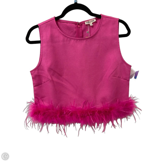 Top Sleeveless By Main Strip In Pink, Size: S