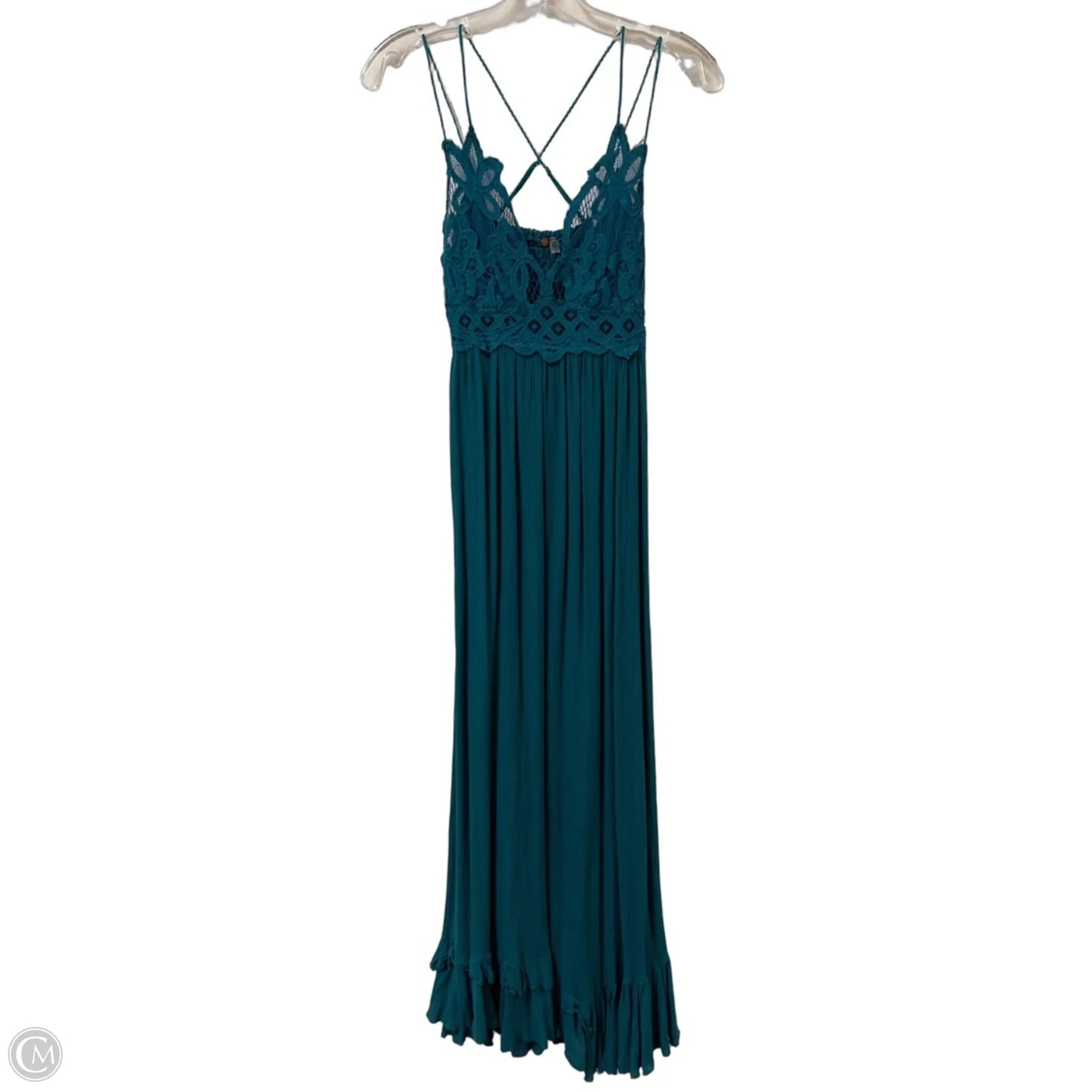 Dress Casual Maxi By Free People In Teal, Size: Xs