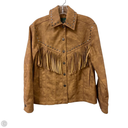Jacket Moto By Wild Fable In Brown, Size: Xs