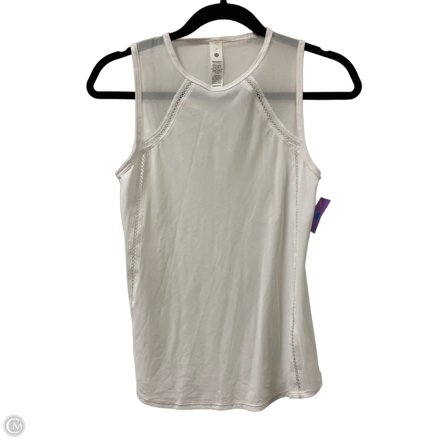 Athletic Tank Top By Lululemon In White, Size: Xs