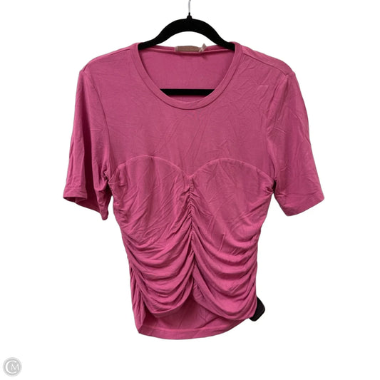 Top Short Sleeve By Loveshackfancy In Pink, Size: M