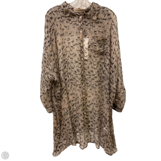 Tunic Long Sleeve By Cma In Brown, Size: Osfm