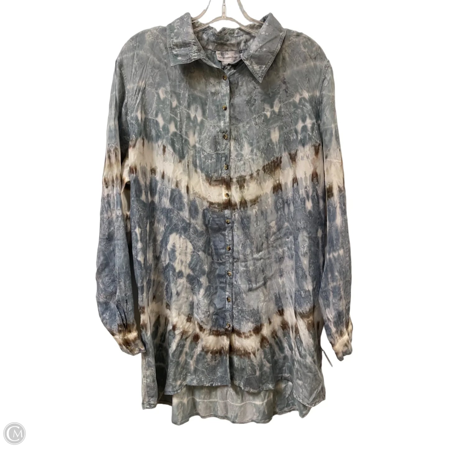 Tunic Long Sleeve By Soft Surroundings In Blue, Size: Xl