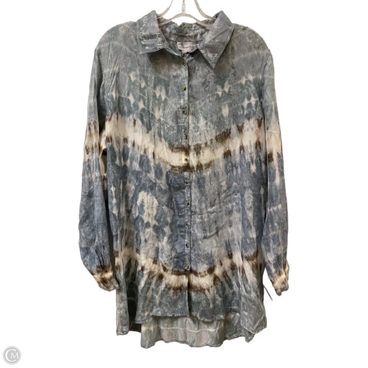 Tunic Long Sleeve By Soft Surroundings In Blue, Size: Xl