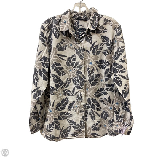 Blouse Long Sleeve By Tommy Bahama In Multi-colored, Size: L