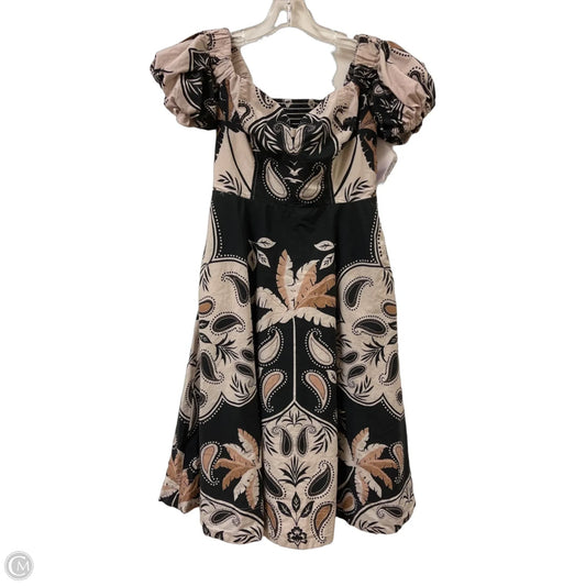Dress Casual Midi By Maeve In Black & Cream, Size: Mp