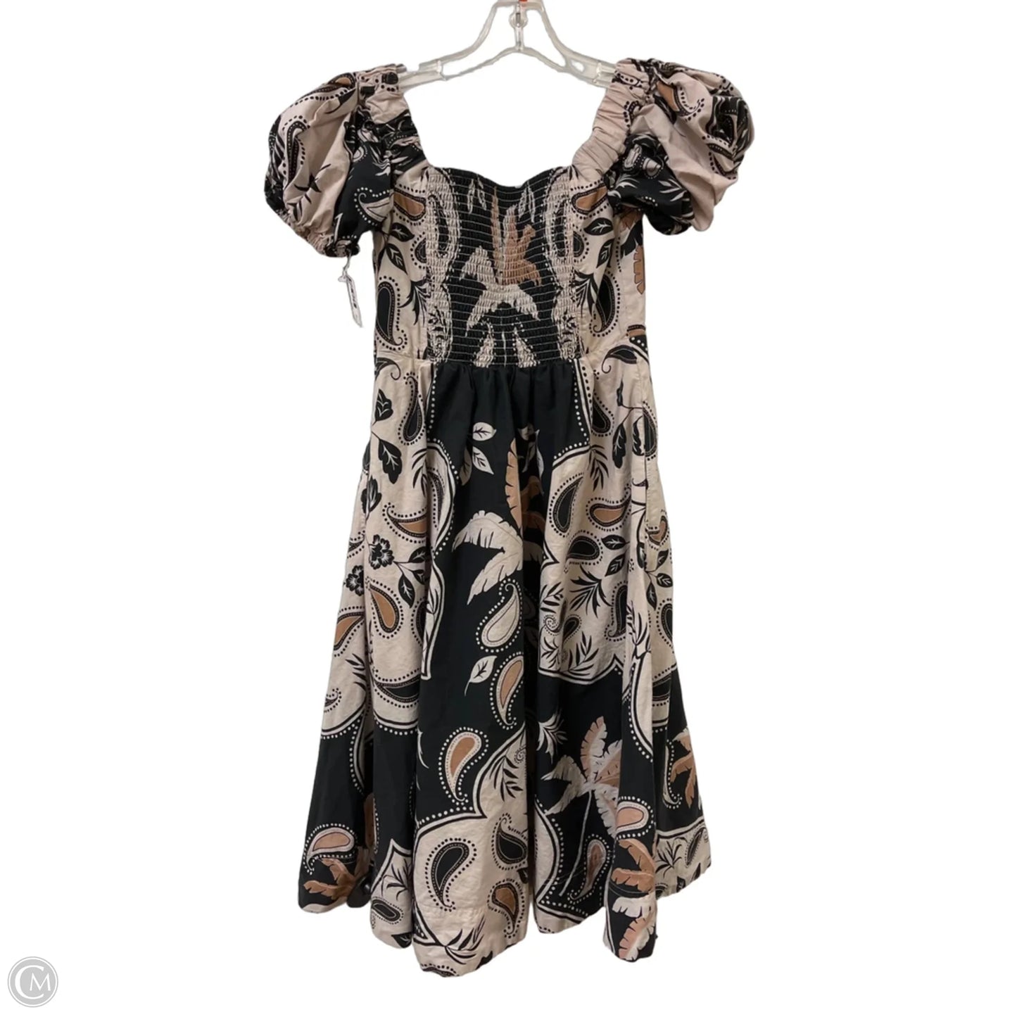 Dress Casual Midi By Maeve In Black & Cream, Size: Mp
