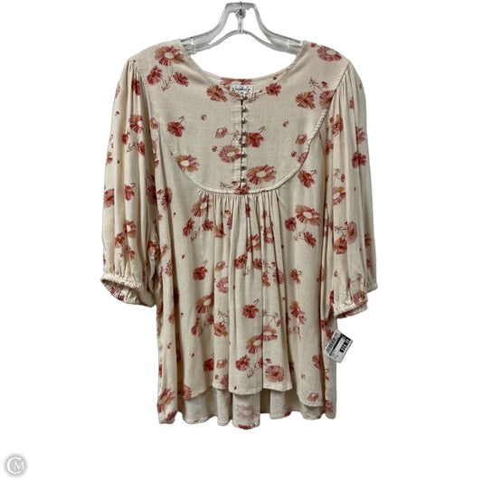 Tunic Long Sleeve By Wonderly In Cream, Size: Xl