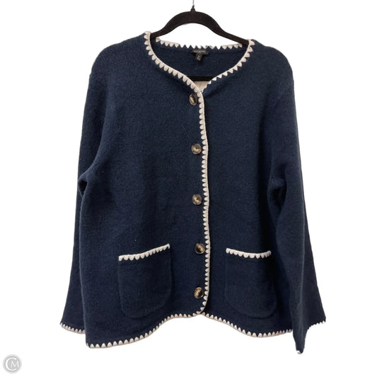 Sweater Cardigan By Talbots In Navy, Size: Xlp