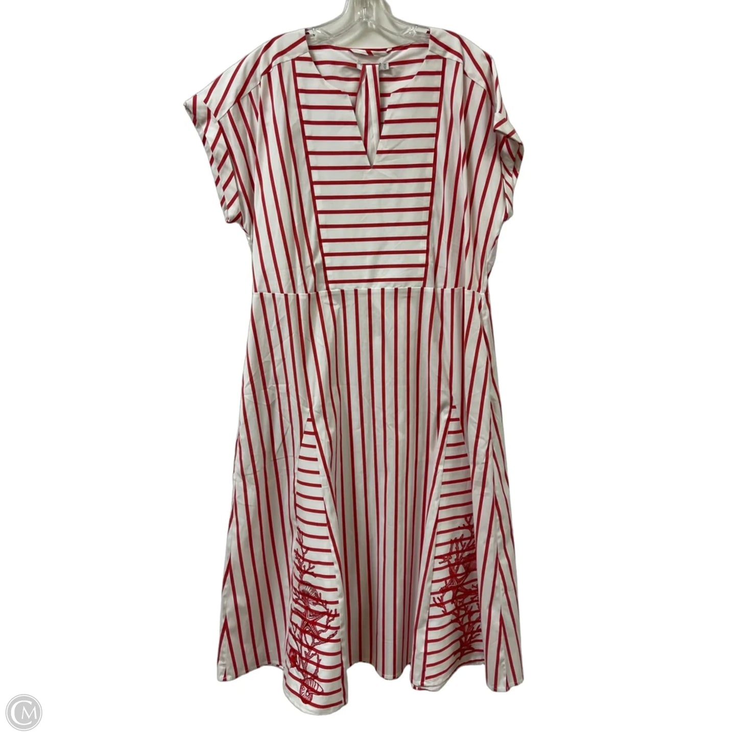 Dress Casual Maxi By Chicos In Red, Size: Xl