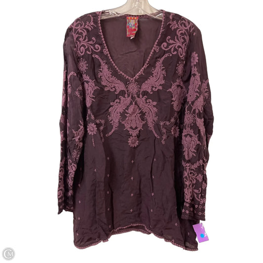 Tunic Designer By Johnny Was In Purple, Size: M
