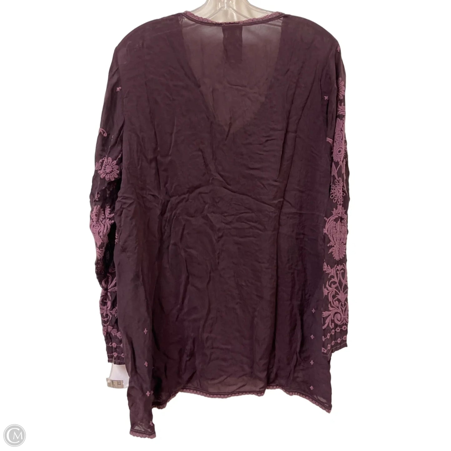 Tunic Designer By Johnny Was In Purple, Size: M