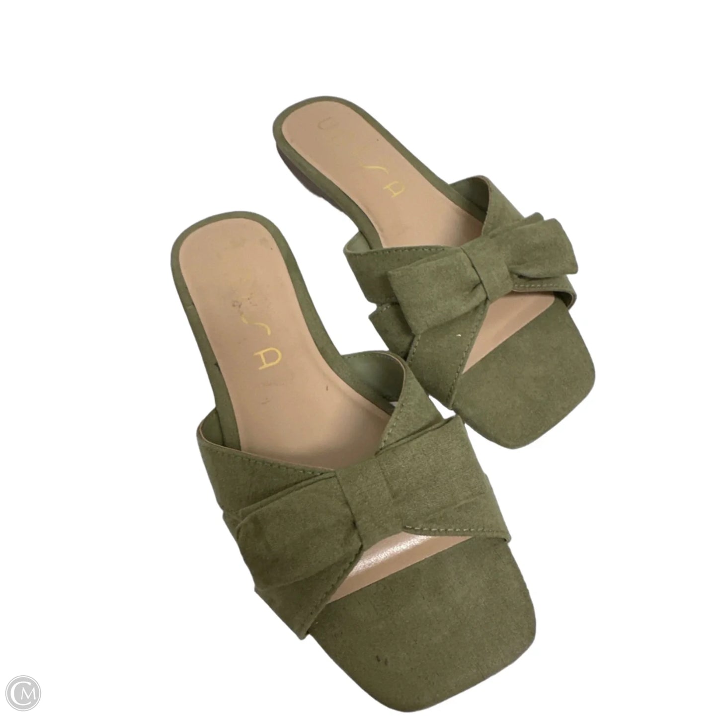 Sandals Flats By Unisa In Green, Size: 6